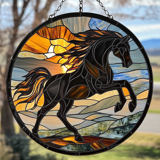 Majestic Horse Stained Glass Suncatcher GFTOHD4279