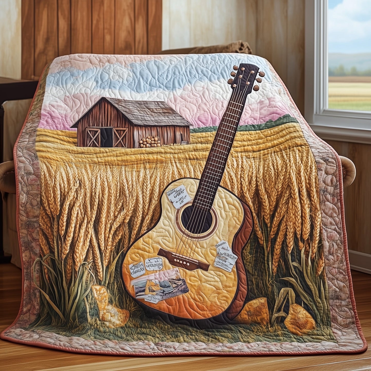 Guitar Quilted Blanket GFTOHD4476