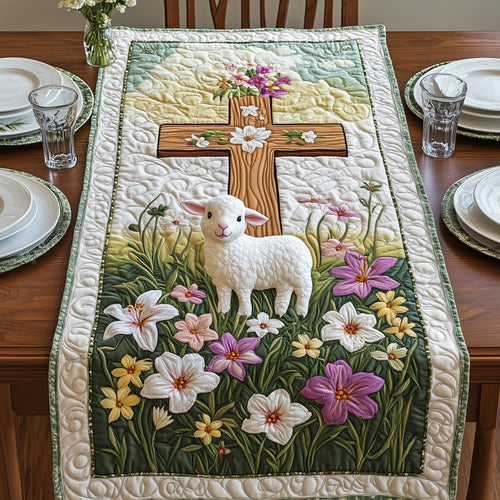 Easter Lamb Quilted Table Runner GFTOHD4572