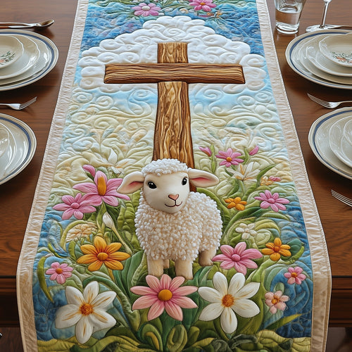 Easter Lamb Quilted Table Runner GFTOHD4574