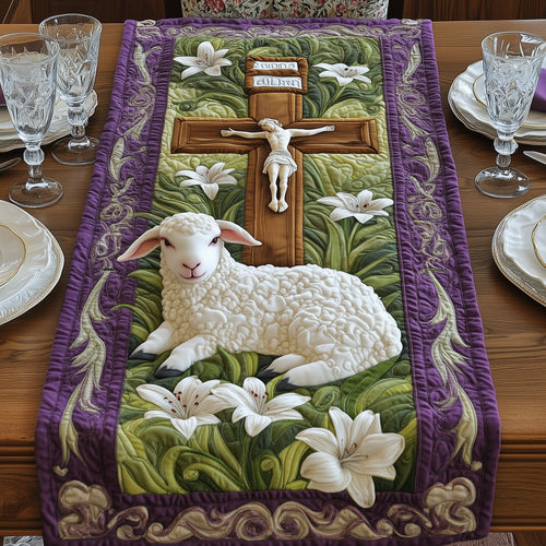 Easter Lamb Quilted Table Runner GFTOHD4587