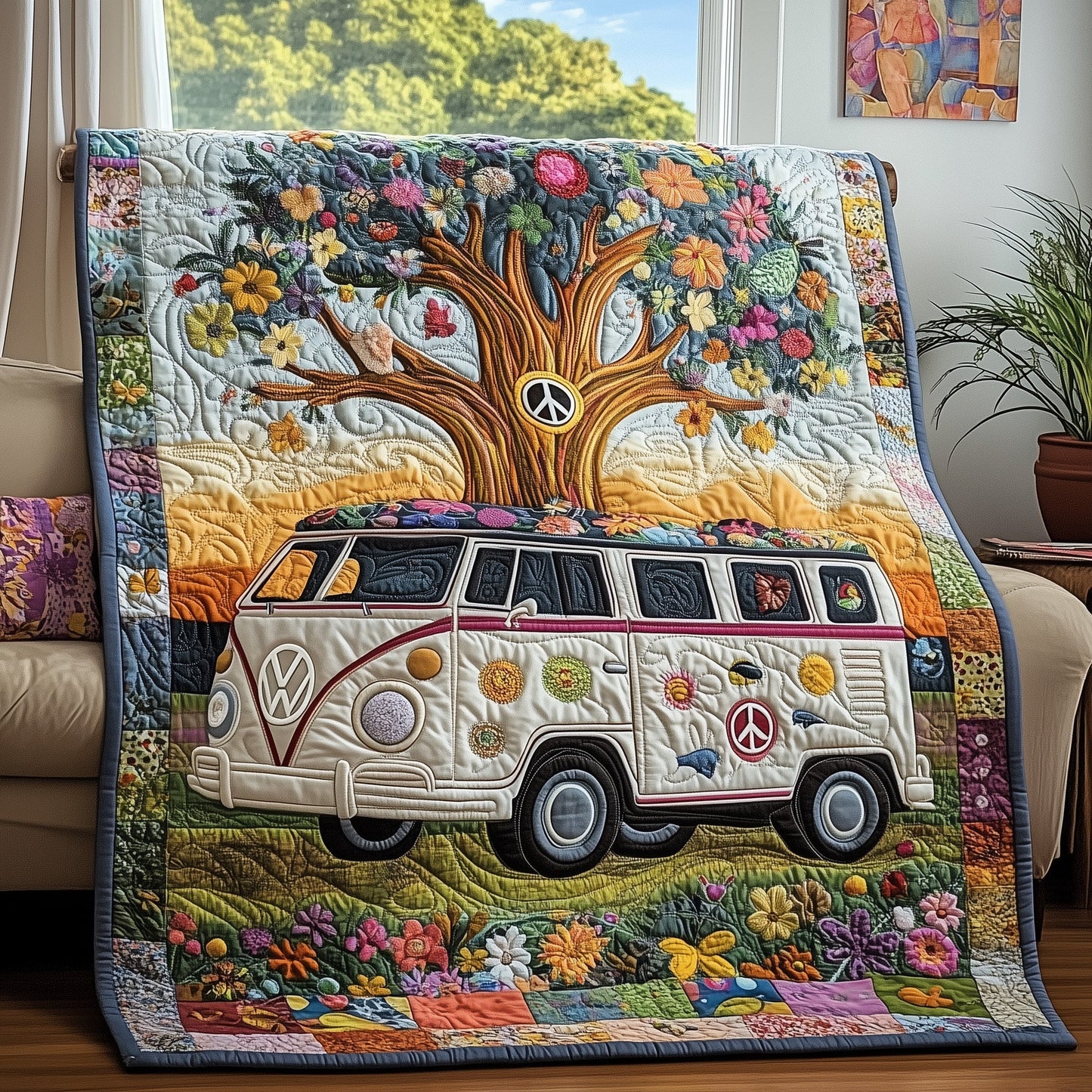 Volkswagen Van Quilted Blanket GFTOHD4596