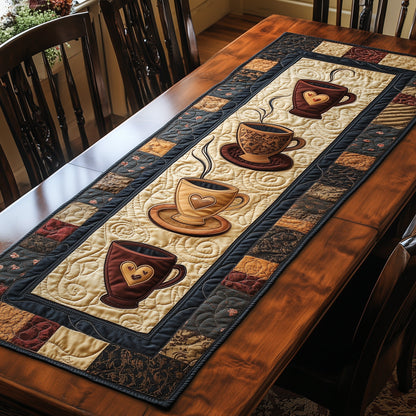 Vintage Cups Quilted Table Runner GFTOHD4793