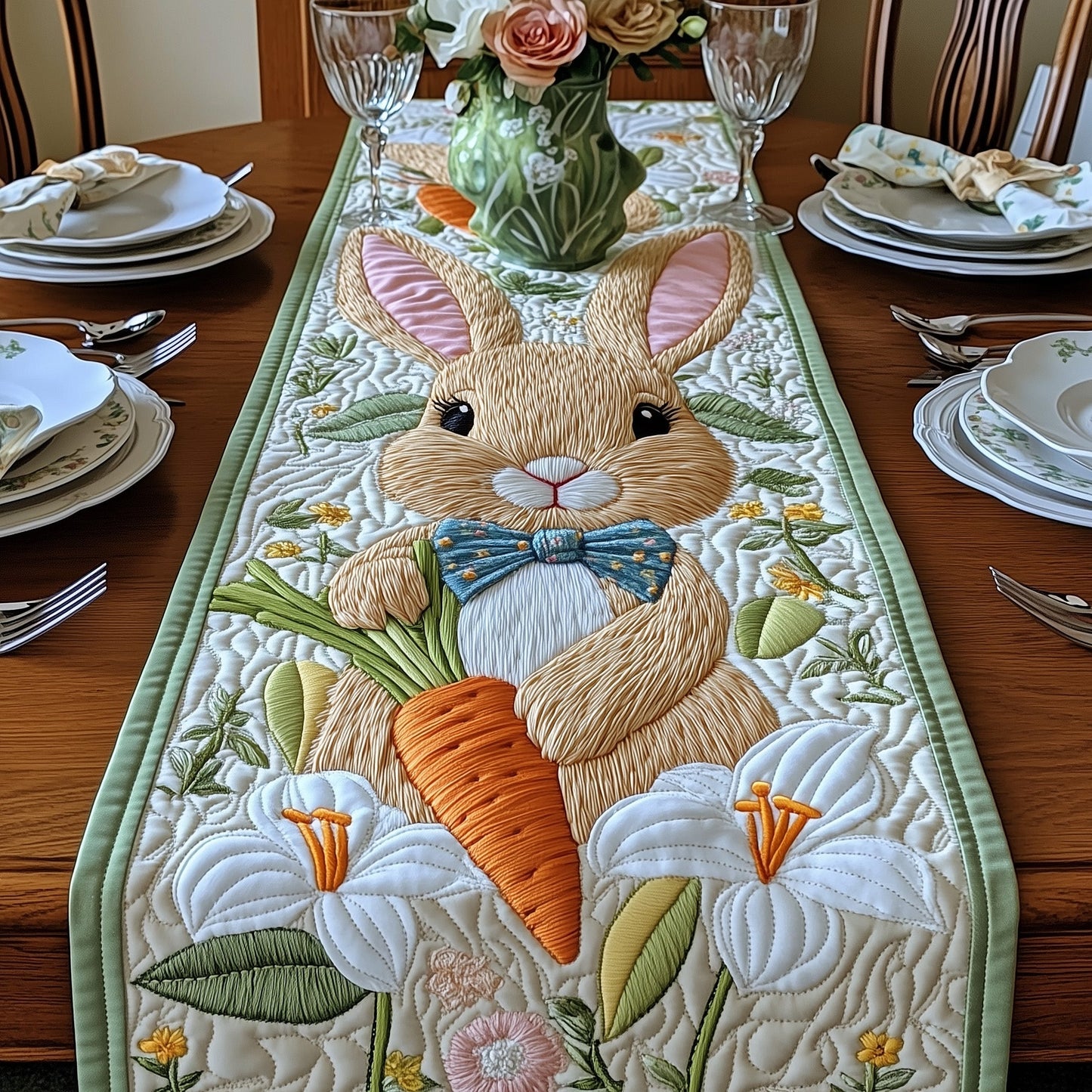 Easter Bunny Quilted Table Runner GFTOHD4854