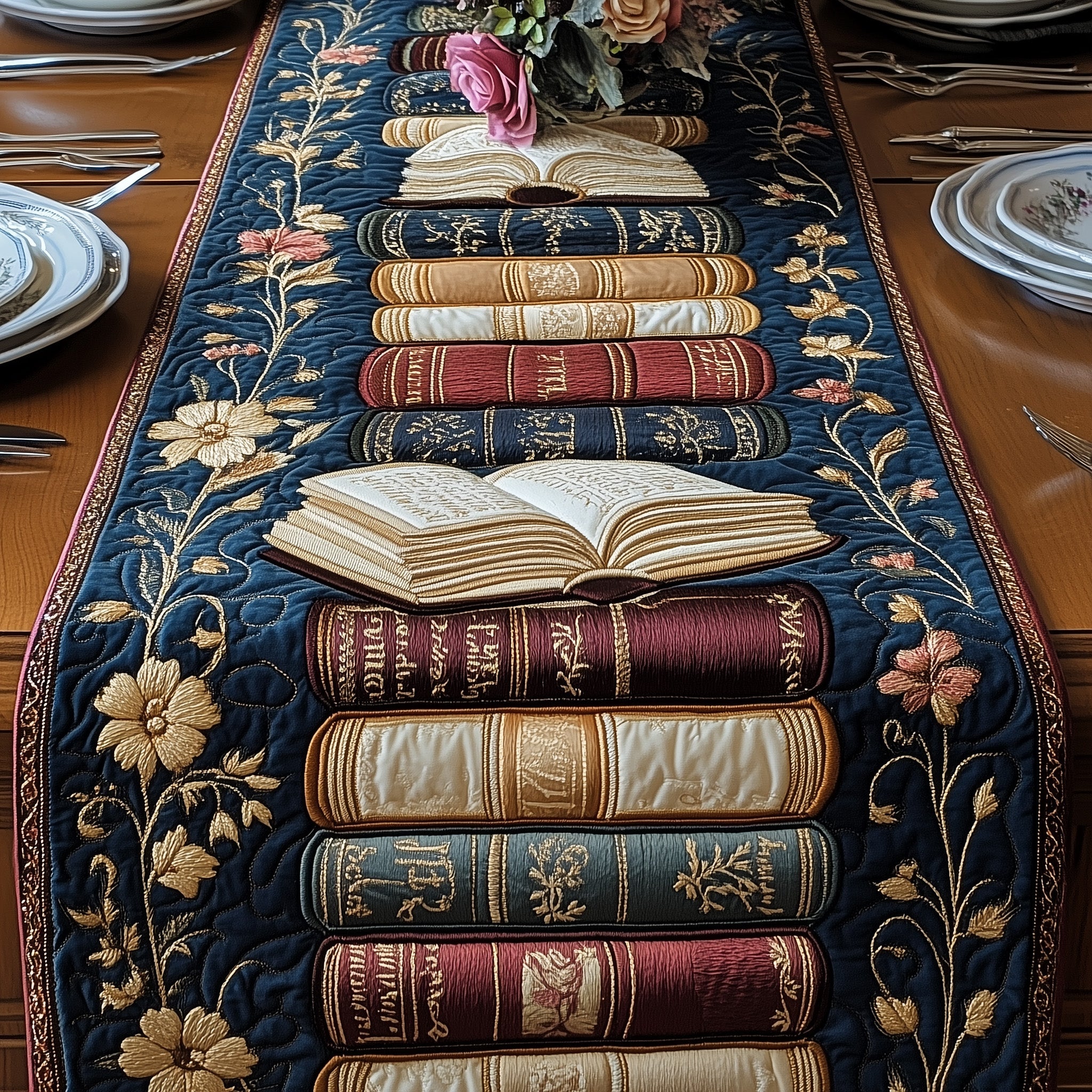 Vintage Books Quilted Table Runner GFTOHD4941 – Patchique Store