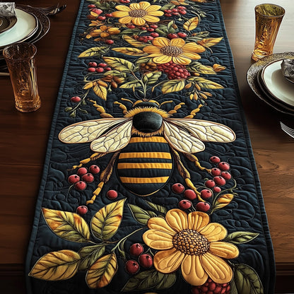 Golden Hive Dreams Quilted Table Runner GFTOHD5343