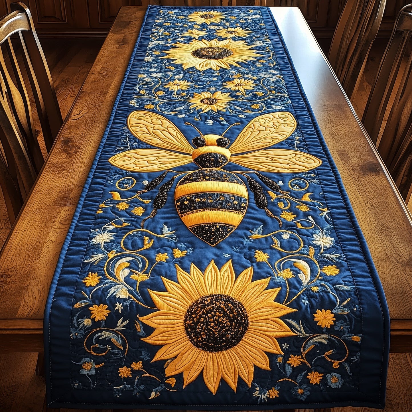 Sunflower Flight Quilted Table Runner GFTOHD5345
