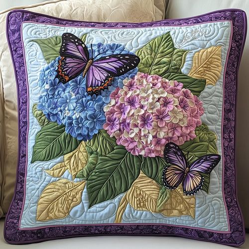 Hydrangea Floral Bliss Quilted Pillow Case GFTOHD5386