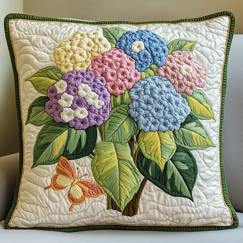 Blooming Hydrangea Paradise Quilted Pillow Case GFTOHD5392