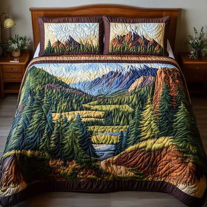 Forest Vibes 3-Piece Quilted Bedding Set GFTOHD5502