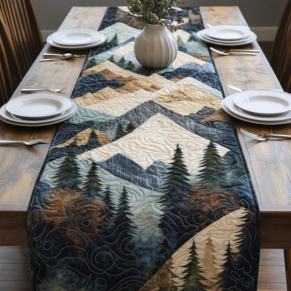 Peaceful Mountain Forest Quilted Table Runner GFTOHD5703