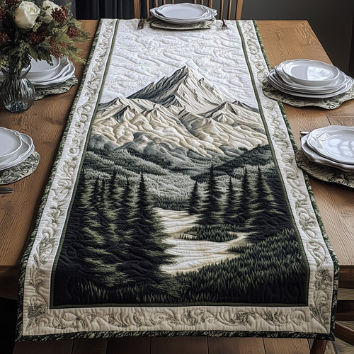 Snowy Mountain Quilted Table Runner GFTOHD5713