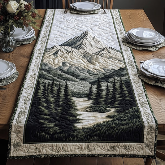Snowy Mountain Quilted Table Runner GFTOHD5713
