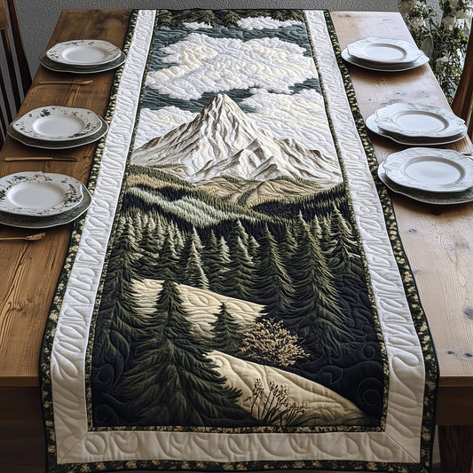 Snowy Mountain Quilted Table Runner GFTOHD5714