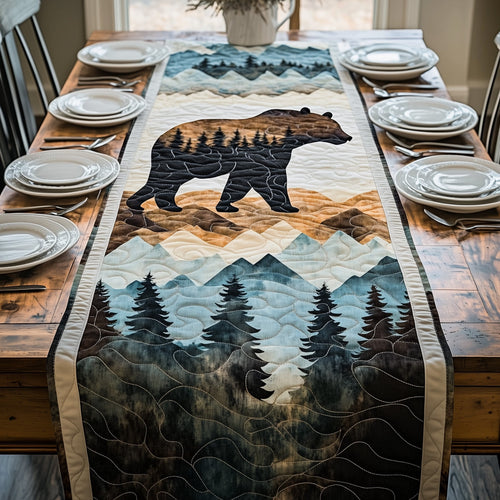 Mountain Bear Quilted Table Runner GFTOHD5716