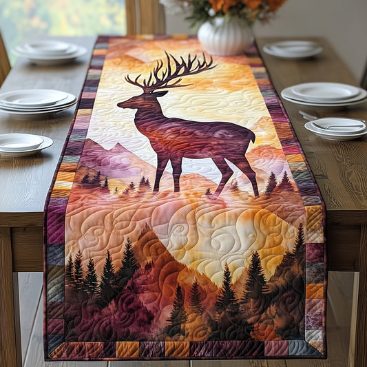 Mountain Deer Quilted Table Runner GFTOHD5718
