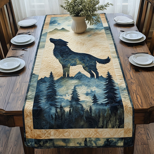 Mountain Wolf Quilted Table Runner GFTOHD5719