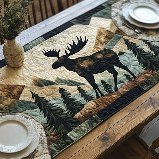 Mountain Moose Quilted Table Runner GFTOHD5721