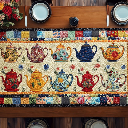 Patchwork Tea Party Quilted Table Runner GFTOHD6202