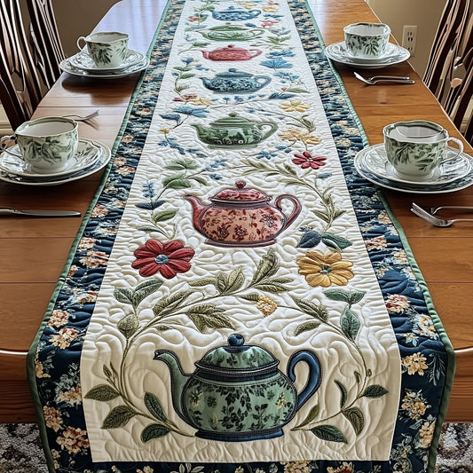 Whimsical Tea Table Quilted Table Runner GFTOHD6210