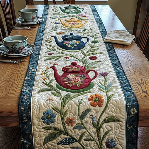 The Floral Teatime Quilted Table Runner GFTOHD6211