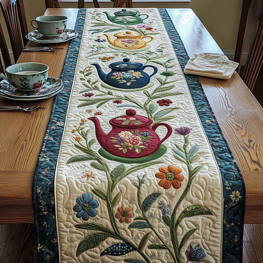 The Floral Teatime Quilted Table Runner GFTOHD6211