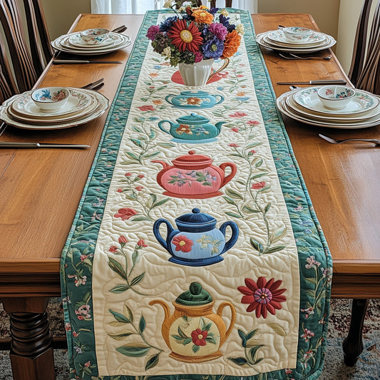 The Floral Teatime Quilted Table Runner GFTOHD6218