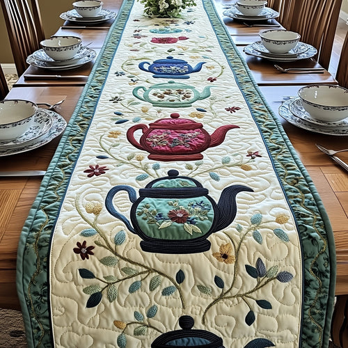 The Floral Teatime Quilted Table Runner GFTOHD6219