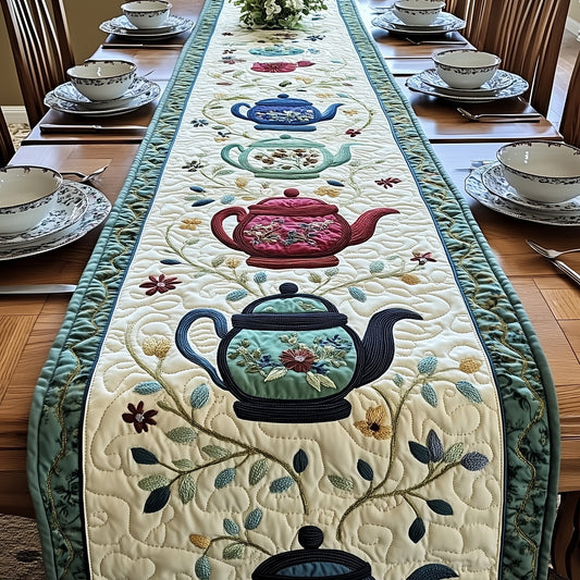 The Floral Teatime Quilted Table Runner GFTOHD6219