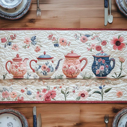 Whispers of Rose Tea Quilted Table Runner GFTOHD6221