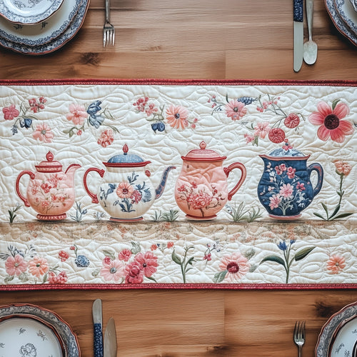 Whispers of Rose Tea Quilted Table Runner GFTOHD6221