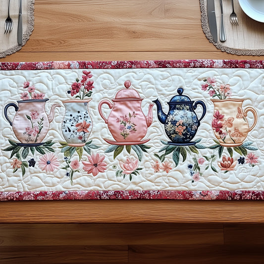 Whispers of Rose Tea Quilted Table Runner GFTOHD6222