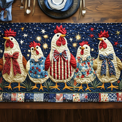 Liberty Hens United Quilted Table Runner GFTOHD6224