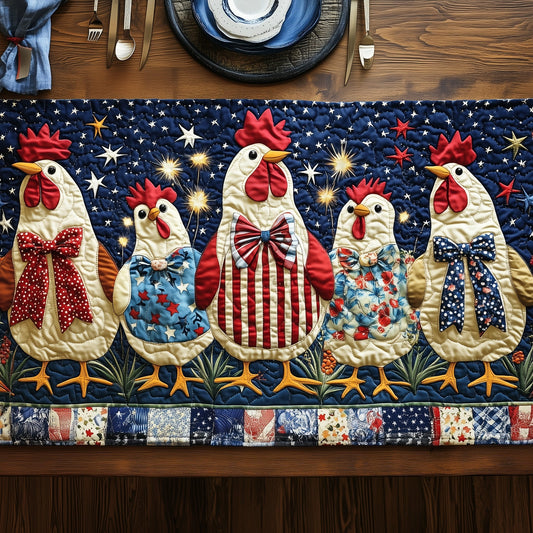 Liberty Hens United Quilted Table Runner GFTOHD6224