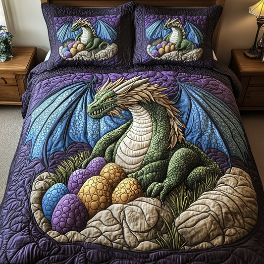 Warden of the Colorful Clutch 3-Piece Quilted Bedding Set GFTOHD6382