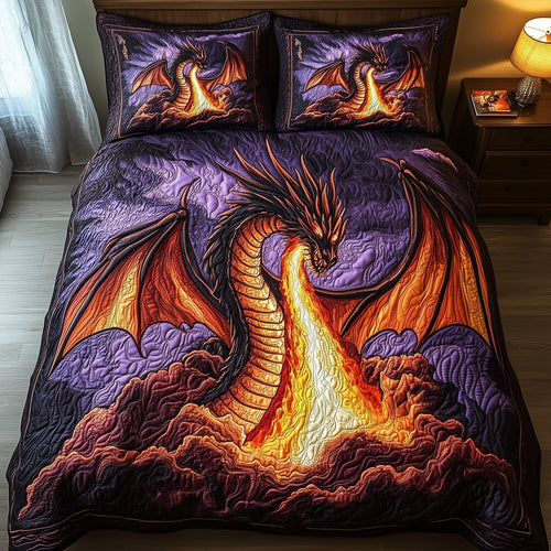 Flameborn Majesty 3-Piece Quilted Bedding Set GFTOHD6391