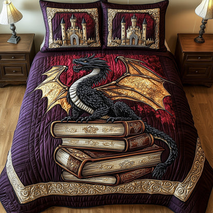 Majestic Dragon 3-Piece Quilted Bedding Set GFTOHD6396