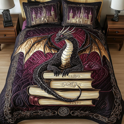 Majestic Dragon 3-Piece Quilted Bedding Set GFTOHD6399