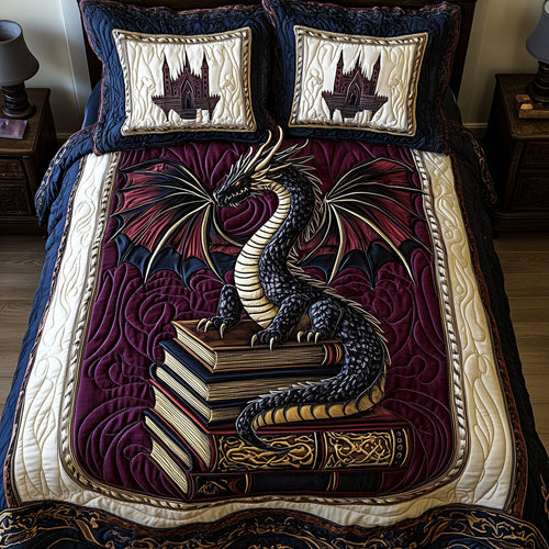 Majestic Dragon 3-Piece Quilted Bedding Set GFTOHD6403