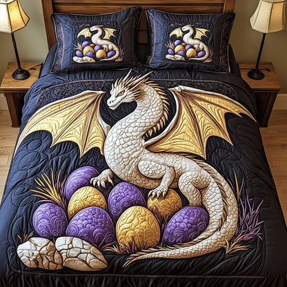 Majestic Dragon 3-Piece Quilted Bedding Set GFTOHD6407