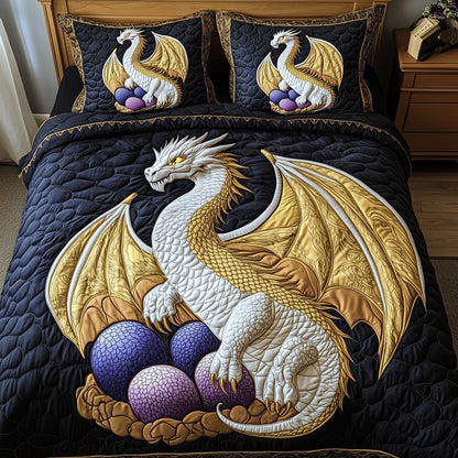 Majestic Dragon 3-Piece Quilted Bedding Set GFTOHD6408