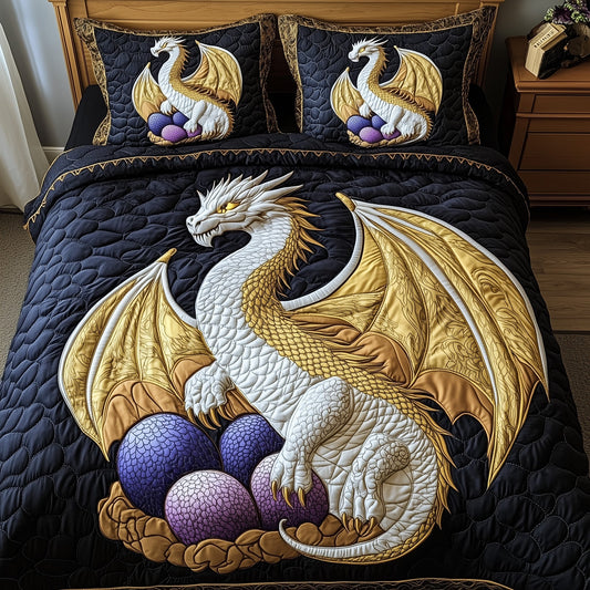 Majestic Dragon 3-Piece Quilted Bedding Set GFTOHD6408