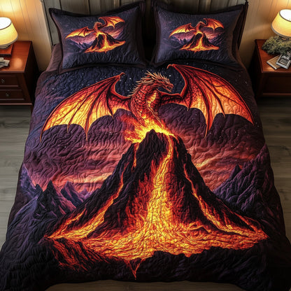Majestic Dragon 3-Piece Quilted Bedding Set GFTOHD6411
