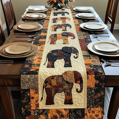 Savanna Elephant Walk Quilted Table Runner GFTOHD6413