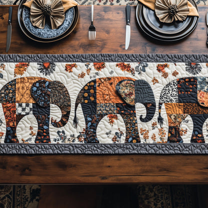 Elephant Harmony Path Quilted Table Runner GFTOHD6422