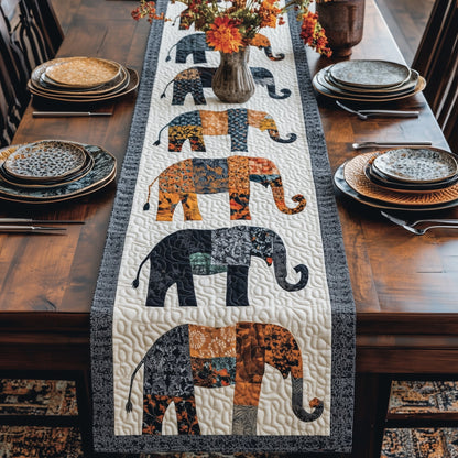Elephant Harmony Path Quilted Table Runner GFTOHD6423