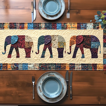 Patchwork Elephant Spirit Quilted Table Runner GFTOHD6425