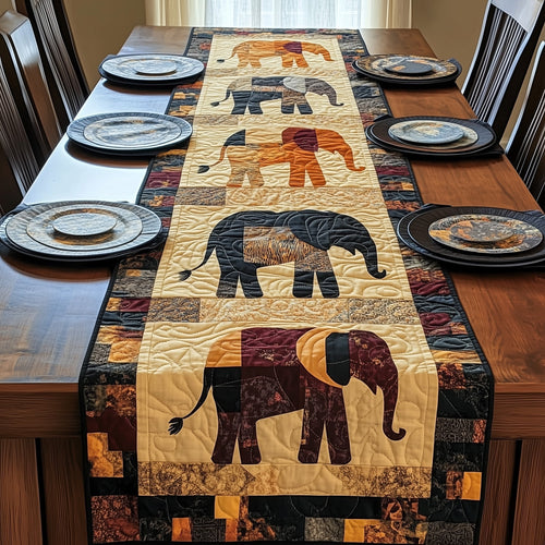 Patchwork Elephants Dream Quilted Table Runner GFTOHD6426