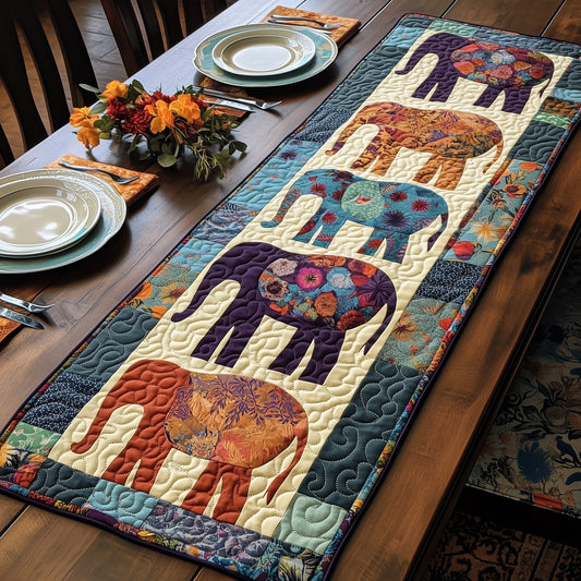 Patchwork Elephants Dream Quilted Table Runner GFTOHD6427