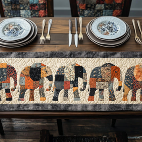 Patchwork Elephants Dream Quilted Table Runner GFTOHD6428